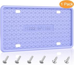 img 4 attached to 1Pack Silicone License Plate Frame Cover For Car Silicone License Plate Holder For US Standard (1 Pack Purple)