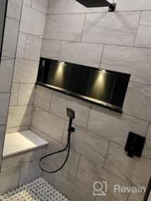 img 6 attached to Upgrade Your Bathroom with Gabrylly Shower System: Wall Mounted High Pressure 10" Rain Shower Head and 3-Setting Handheld Set - Complete Faucet Kit with 2-Way Valve in Brushed Nickel