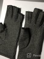 img 1 attached to Fingerless Compression Gloves For Arthritis Pain Relief - Rheumatoid Osteoarthritis & Carpal Tunnel, Dark Gray Medium Size review by Patrick Goodrich