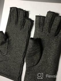 img 8 attached to Fingerless Compression Gloves For Arthritis Pain Relief - Rheumatoid Osteoarthritis & Carpal Tunnel, Dark Gray Medium Size