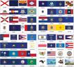 decorate with pride: creanoso us states and territories flags, and american symbols stickers - 2 sets of 8 sheets for fun and easy learning! logo