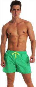 img 3 attached to Men'S Quick Dry Swim Trunks - YnimioAOX Beach Shorts With Mesh Lining