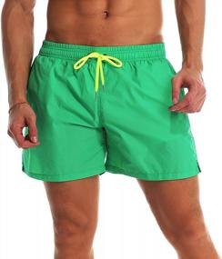 img 4 attached to Men'S Quick Dry Swim Trunks - YnimioAOX Beach Shorts With Mesh Lining