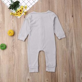 img 1 attached to Kuriozud Unisex Button-Up Romper For Newborn Baby Boys And Girls - One-Piece Jumpsuit Clothing