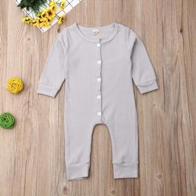 img 3 attached to Kuriozud Unisex Button-Up Romper For Newborn Baby Boys And Girls - One-Piece Jumpsuit Clothing