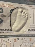 img 1 attached to Rustic White Baby Handprint And Footprint Kit With Non-Toxic Clay, Farmhouse Style Picture Frame, Ideal For Baby Shower Gifts, Newborn Baby Keepsakes, Top Baby Girl And Boy Gifts (Standard Size) review by Brittany Stewart