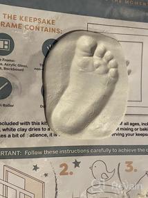 img 6 attached to Rustic White Baby Handprint And Footprint Kit With Non-Toxic Clay, Farmhouse Style Picture Frame, Ideal For Baby Shower Gifts, Newborn Baby Keepsakes, Top Baby Girl And Boy Gifts (Standard Size)