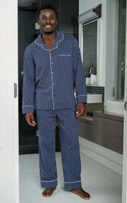 img 2 attached to Cozy Up With PajamaGram Men'S Classic PJs - 100% Cotton Sets