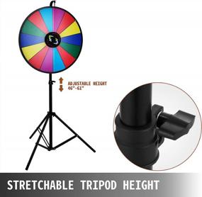 img 1 attached to Spice Up Your Event With Happybuy'S 24 Inch Color Prize Wheel And Folding Tripod Stand - Perfect For Trade Shows, Carnivals And Spin Games!