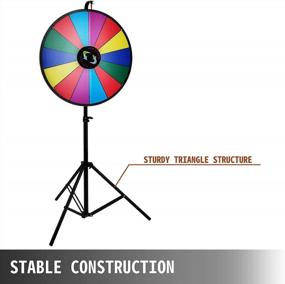 img 3 attached to Spice Up Your Event With Happybuy'S 24 Inch Color Prize Wheel And Folding Tripod Stand - Perfect For Trade Shows, Carnivals And Spin Games!