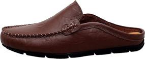 img 1 attached to 👞 Breathable Leather Men's Shoes: Go Tour Slippers at Mules & Clogs - Lightweight and Airy Comfort