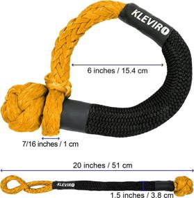 img 3 attached to KLEVIRO Soft Shackle Recovery Rope With Braided Sleeve - 7/16 Inch X 20 Inch Recovery Strap Shackle (45