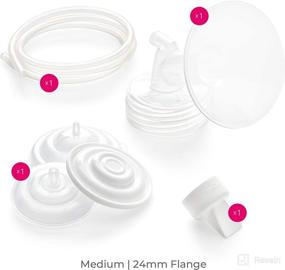 img 3 attached to 🍼 Spectra - Wide Breast Shield Set for Optimal Breast Milk Extraction - Medium 24mm