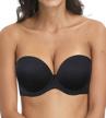ultimate lift and support: strapless convertible pushup bra with multiway options and two cup sizes up logo
