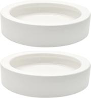 🐢 ihomeset - 2 pack ceramic reptile food bowls | water feeder anti-escape mini reptile feeders for lizard, gecko, and more | round white 4 ounce capacity logo