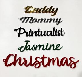 img 3 attached to Customize Your Christmas Stockings With Personalized Name Tags - Choose From Mirror, Acrylic, Glitter Acrylic, Or Wood Options