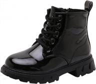 водонепроницаемые армейские ботинки на шнуровке для мальчиков и девочек с боковой застежкой-молнией логотип