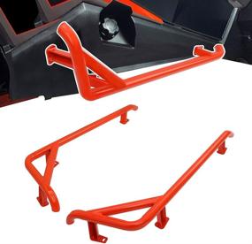 img 4 attached to ELITEWILL Orange RZR Nerf Bars Rock Sliders Compatible with Polaris RZR 900 Trail, 900S, 1000S, XP1000, Turbo (2014-2022) - 2 Seater Tree Kickers