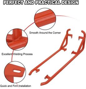 img 1 attached to ELITEWILL Orange RZR Nerf Bars Rock Sliders Compatible with Polaris RZR 900 Trail, 900S, 1000S, XP1000, Turbo (2014-2022) - 2 Seater Tree Kickers