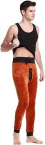 img 2 attached to Men'S Fleece-Lined Thermal Underwear Pants Winter Warmth Base Layer