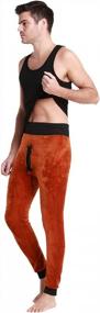 img 3 attached to Men'S Fleece-Lined Thermal Underwear Pants Winter Warmth Base Layer