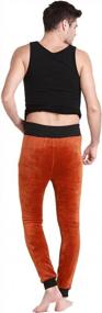 img 1 attached to Men'S Fleece-Lined Thermal Underwear Pants Winter Warmth Base Layer