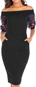 img 4 attached to 👗 Zshujun Womens Bodycon Formal Office Dresses: Stylish Women's Clothing for Work