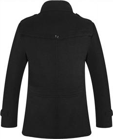 img 3 attached to APTRO Men'S Pea Coat Wool Jacket Windbreaker W/ Detachable Inner Rib - Premium Quality