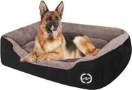 experience ultimate comfort with puppbudd's orthopedic dog bed for large dogs - washable, breathable, and cozy rectangle pet sofa логотип