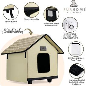 img 3 attached to 🏠 FURHOME COLLECTIVE Heated Cat Houses: Keep Your Indoor Cats Warm & Dry with Elevated, Waterproof, and Insulated Pet Shelter