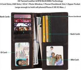 img 3 attached to 👔 Itslife Vintage Genuine Checkbook for Men: Premium Blocking Accessories