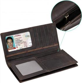 img 2 attached to 👔 Itslife Vintage Genuine Checkbook for Men: Premium Blocking Accessories