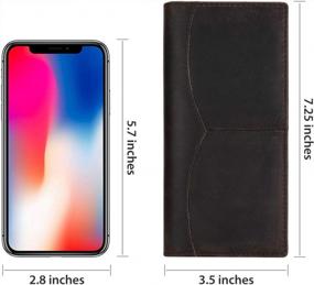 img 1 attached to 👔 Itslife Vintage Genuine Checkbook for Men: Premium Blocking Accessories