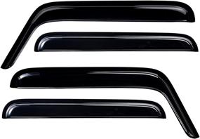 img 2 attached to 🚗 Lightronic WV94249 Tape-on Side Window Visor Deflector Rain Guard for Jeep Wrangler Unlimited & Wrangler JK Unlimited - Dark Smoke Shatterproof - 4 PCS Set (2007-2017 & 2018)