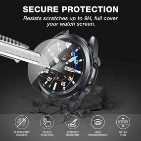 img 3 attached to [2+2Pack] Tensea Compatible Samsung Galaxy Watch 3 45Mm Screen Protector And Case, 2 Pack Tempered Glass Protective Film And 2 Pack TPU Watch Cover Accessories Set For Galaxy Watch3 45, Titanium, 41Mm