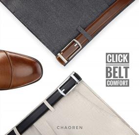 img 2 attached to Upgrade Your Style With CHAOREN Click Belt For Men 2 Pack - Perfect Dress Belt Set For Every Occasion