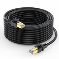 кабель ethernet 25ft uvooi cat8: высокоскоростной сетевой патч-корд sftp 40 гбит/с 2000 мгц для маршрутизатора, модема, коммутаторов, ноутбуков, игр и домашней сети логотип