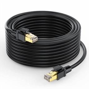 img 4 attached to 25FT UVOOI Cat8 Ethernet Cable: 40Gbps 2000Mhz High Speed SFTP Network Patch Cord For Router, Modem, Switches, Laptop, Gaming & Home Network