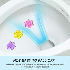 img 3 attached to 🚽 Toilet Gel Stamp, 6 Pcs/66 Count Fresh Flower Scented Gels for Long-lasting Bathroom Deodorizing Cleanliness - Includes Dispenser