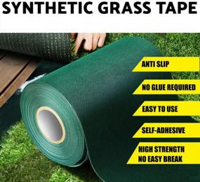 img 2 attached to Self-Adhesive Artificial Grass Seaming Tape For Lawn, Carpet Jointing, Mat Rug, And Connecting Fake Grass - TYLife'S 6" X 32.8' Turf Tape