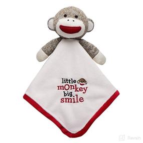 img 1 attached to 🐒 Soft Ivory Baby Starters Snuggle Buddy with Sock Monkey Design