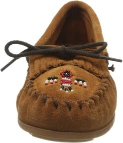 img 3 attached to 🏾 Adorable Little Brown Girls' Thunderbird Flats by Minnetonka - Perfect Toddler Shoes!