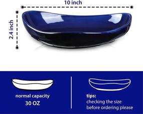 img 3 attached to ZONEYILA 10'' Porcelain Serving Bowls - Set Of 4 Navy Blue 30 Oz Salad Pasta Bowls - Microwave & Dishwasher Safe, Perfect For Parties And Entertaining