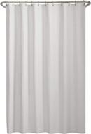 maytex microfiber fabric shower curtain liner - 70in x 72in, white logo