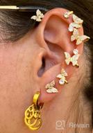 картинка 1 прикреплена к отзыву Gold Vercret CZ Ear Cuff Earrings For Women - Adjustable Non-Piercing Cartilage Ear Clip Wrap-Around Accessory For Girls от Josh Graham