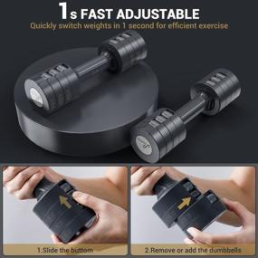 img 2 attached to 2-5 Lbs Adjustable Dumbbells Hand Weights Set: Sportneer 1 Pair - 6 In 1 Weight Barbells For Home Gym Exercise Strength Training