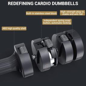 img 1 attached to 2-5 Lbs Adjustable Dumbbells Hand Weights Set: Sportneer 1 Pair - 6 In 1 Weight Barbells For Home Gym Exercise Strength Training