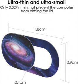 img 2 attached to 🌌 Защитите свою конфиденциальность с помощью ультратонкой камеры-заглушки для ноутбуков и умных устройств - Созвездие Starry Sky Purple