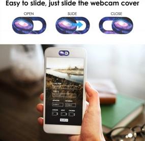 img 1 attached to 🌌 Protect Your Privacy with Ultra Thin Webcam Cover for Laptops and Smart Devices - Starry Sky Purple