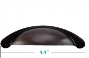 img 2 attached to 20 Pack 3" Oil Rubbed Bronze Cabinet Handles - Bin Cup Drawer Handle Pulls W/ Hole Centers